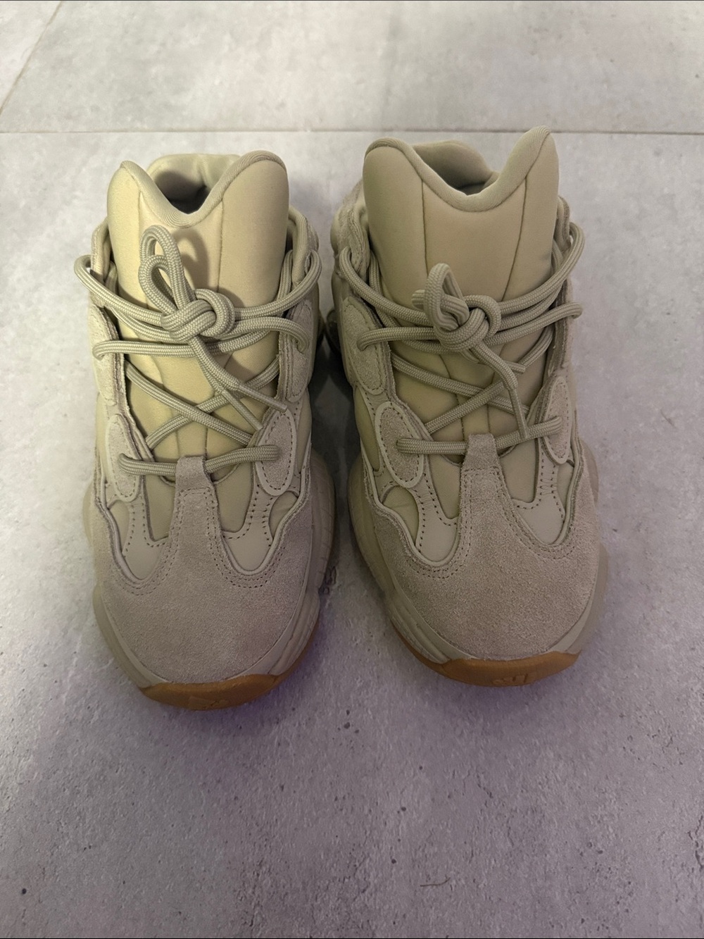 Yeezy Low-Top Sneakers in Light Tan